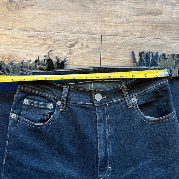 Y2K Unique Jeans Bebe Medium Patchwork Safety Pin Charm 2000s 1 of 1 Handmade - Picture 8 of 12